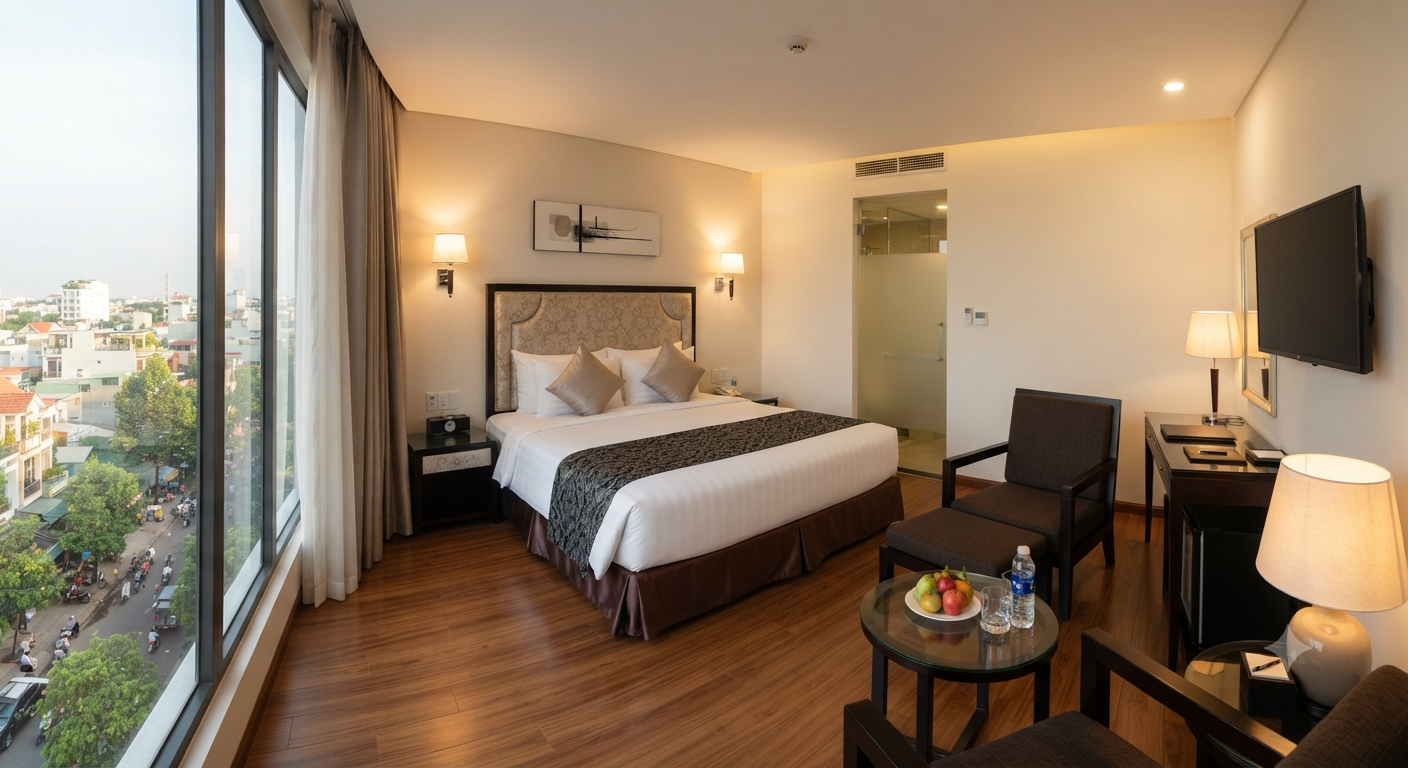 Đặc điểm nổi bật của phòng đơn VIP 1 giường tại Khách sạn Quốc Thái Bảy